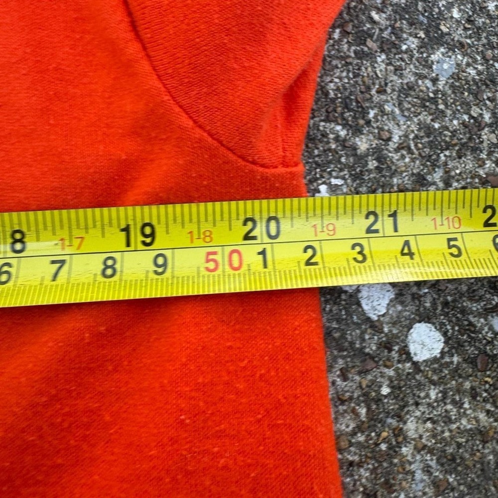 Vintage 80s Jerzees Fall Seminar Lake Nature Single Stitch Orange XL (d2) - Picture 7 of 8